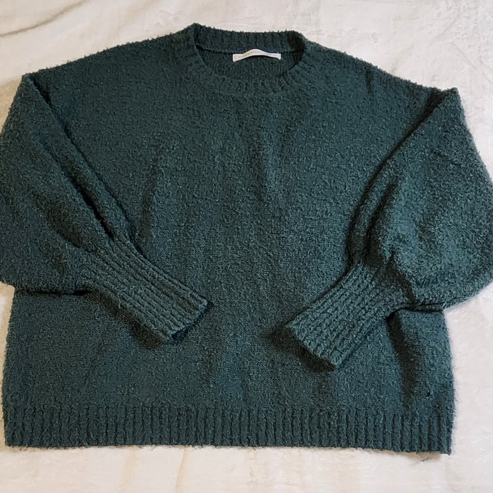 Altar'd State Hunter Green‎ Chunky Knit Sweater, Crew Neck, Size Large